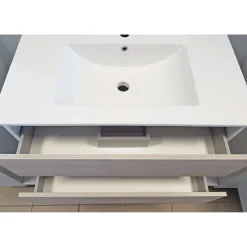 Mobile bagno base sospesa Cube 80 cm rovere grigio