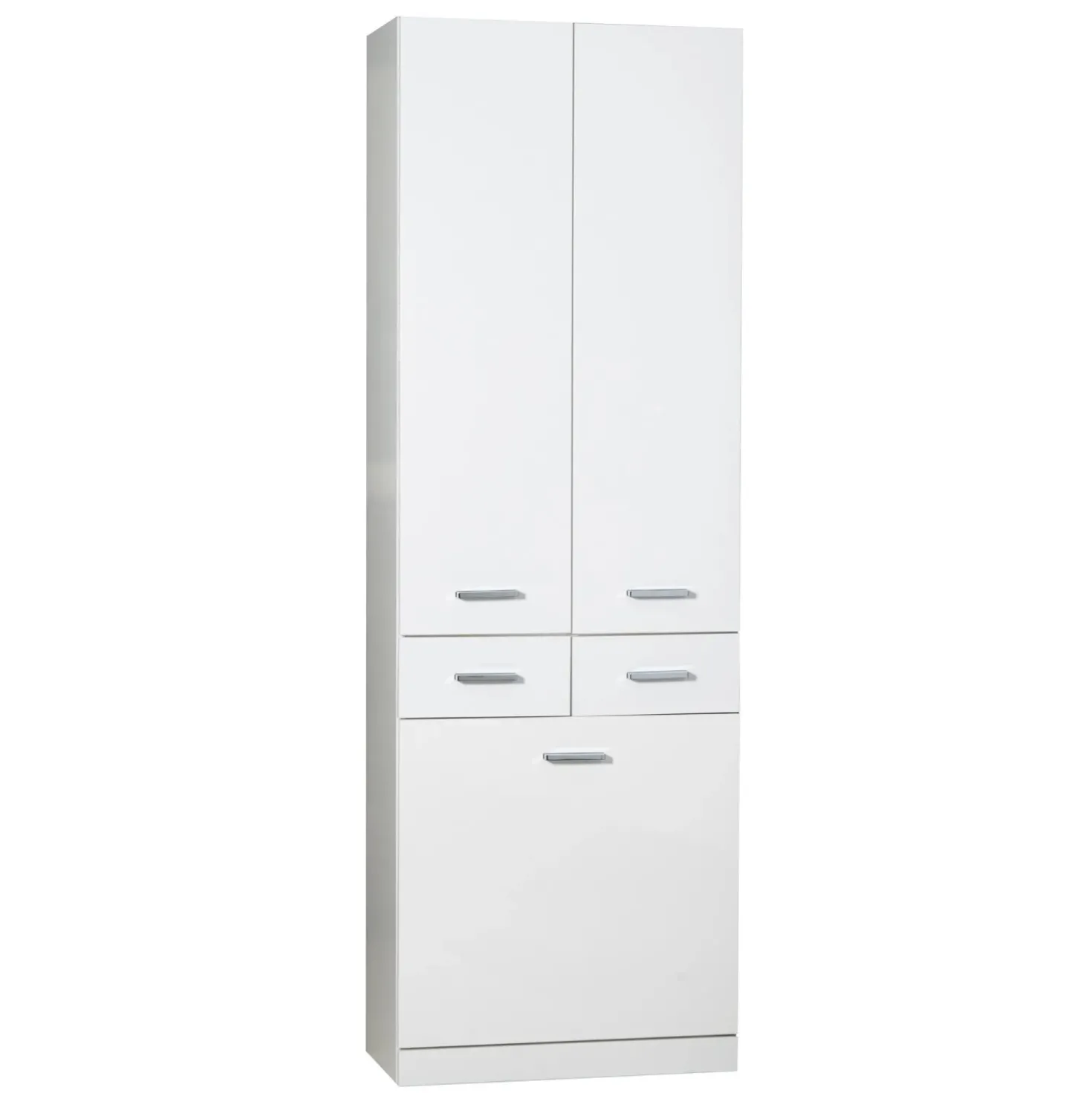 Mobile bagno colonna a terra con portabiancheria 60x180 cm bianco