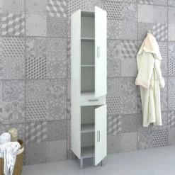 Mobile bagno colonna a terra 32x178x33 cm bianco larice