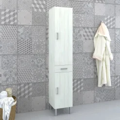 Mobile bagno colonna a terra 32x178x33 cm bianco larice