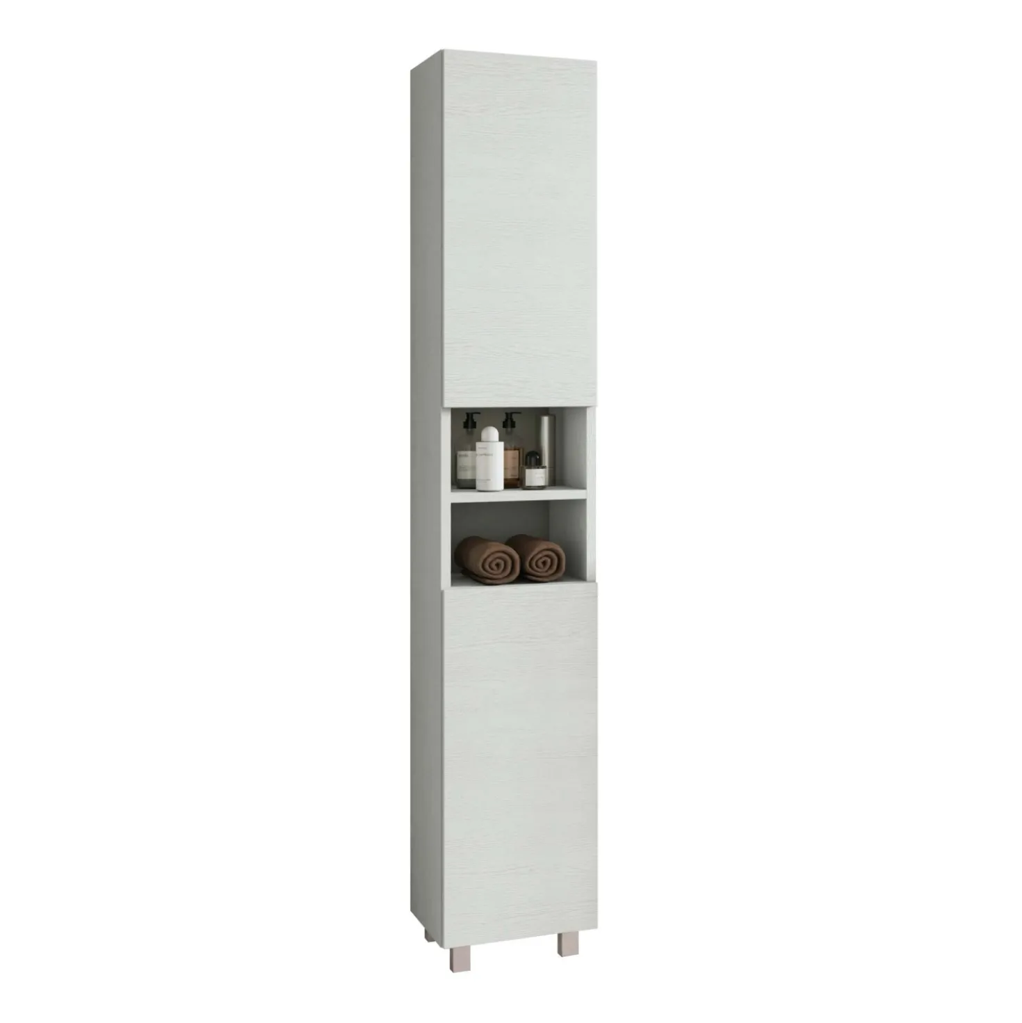 Mobile bagno colonna a terra Chloe 30x181x34 cm bianco frassino