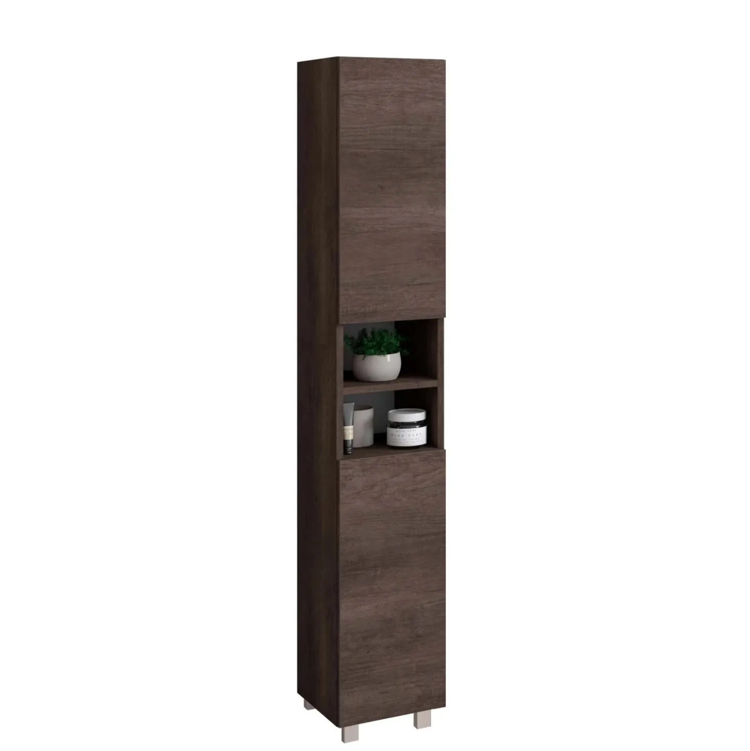 Mobile bagno colonna a terra Chloe 30x181x34 cm rovere scuro