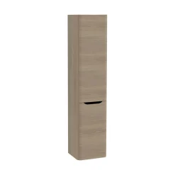 Mobile bagno colonna sospesa con portabiancheria 40x180 cm golden oak