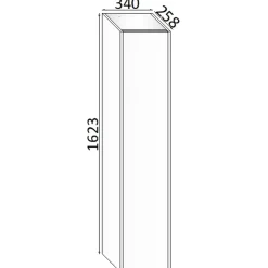Mobile bagno colonna sospesa Mind 34x162x25 cm effetto legno