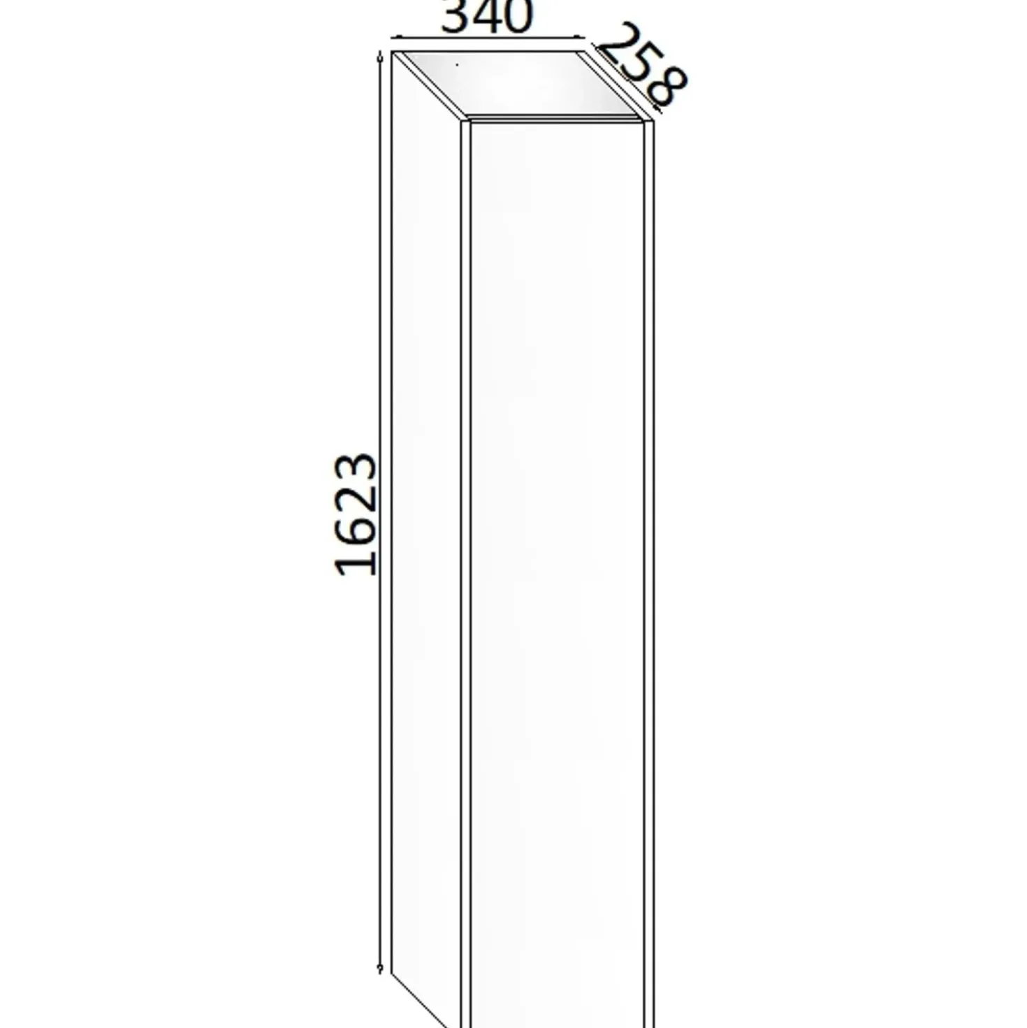Mobile bagno colonna sospesa Mind 34x162x25 cm effetto legno