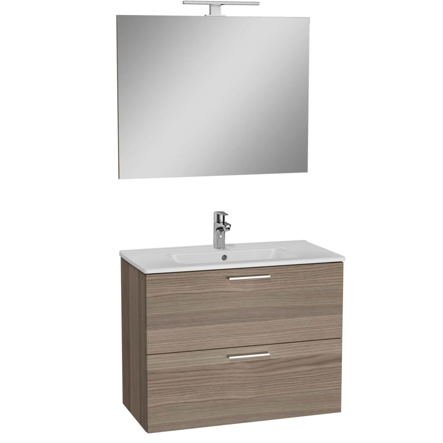 Mobile bagno con lavabo e specchio LED sospeso Stella 80x66x42 cm cordoba