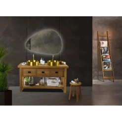 Mobile bagno in teak naturale Margaux 3 cassetti