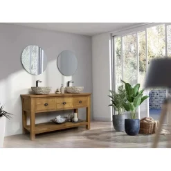 Mobile bagno in teak naturale Margaux 3 cassetti