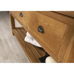 Mobile bagno in teak naturale Margaux 3 cassetti