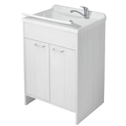 Mobile bagno lavabo a terra Pratiko 60x50x85 cm bianco