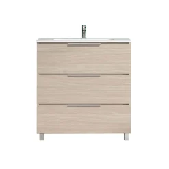 Mobile bagno lavabo sospeso Chloe 3 cassetti 80 cm olmo