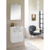 Mobile bagno lavabo sospeso Compobox 50x190x40 cm bianco laccato lucido