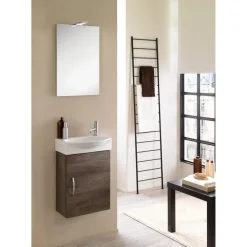 Mobile bagno lavabo sospeso Compobox 42x190x29,5 cm rovere scuro