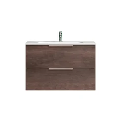 Mobile bagno sottolavabo sospeso Chloe 80x50x45 cm rovere scuro