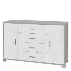 Mobile cassettiera in kit Sarmog 4 cassetti 112x70x41 cm cemento