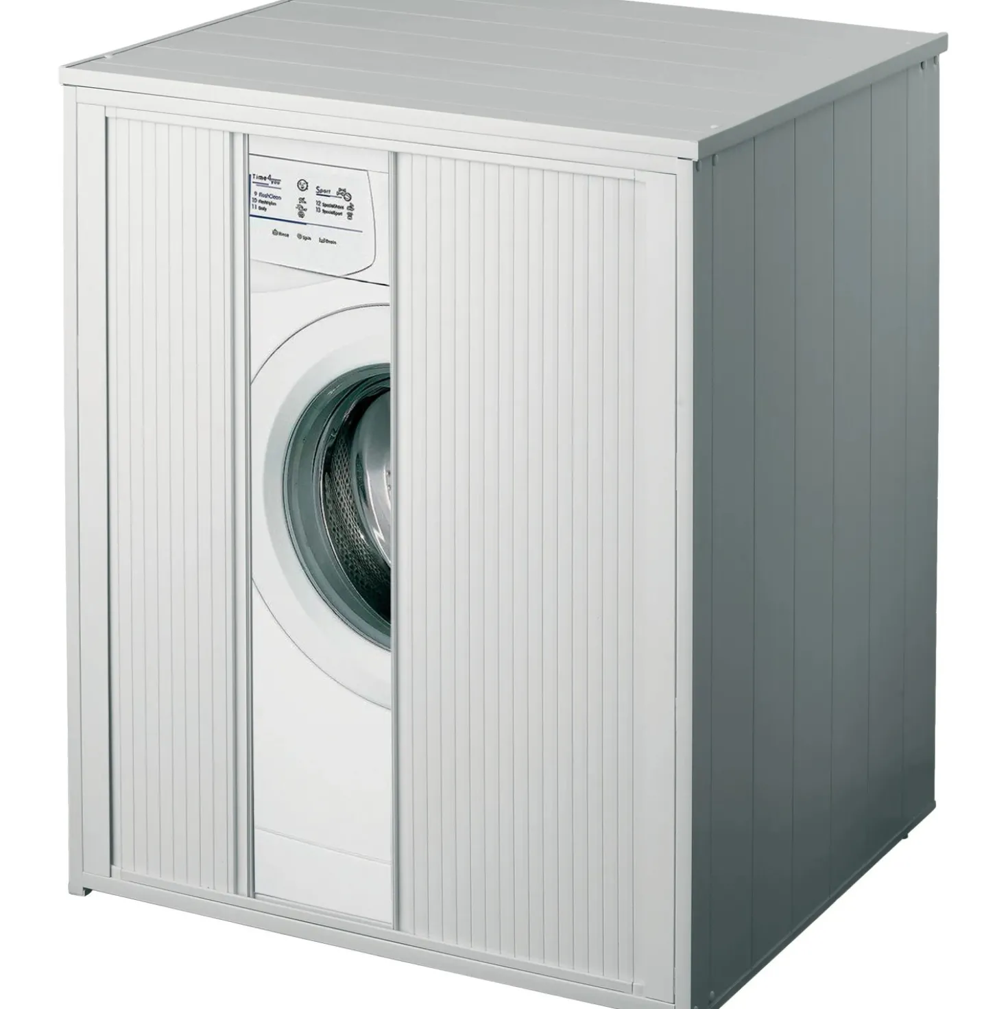 Mobile coprilavatrice a serrandina in pvc XL 76x71x94 cm bianco
