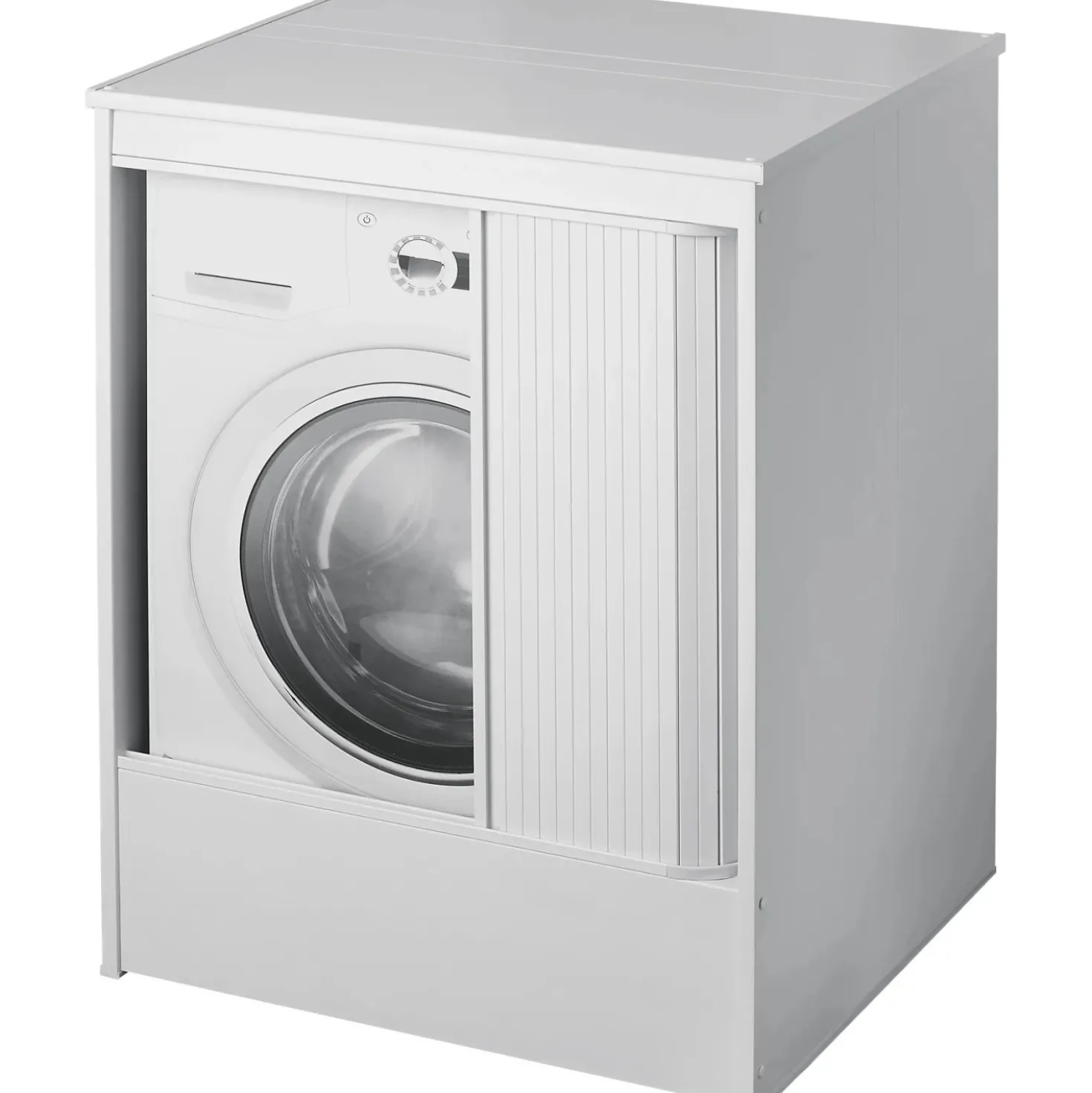 Mobile coprilavatrice a serrandina in pvc 70x60x94 cm bianco
