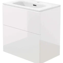 Mobile lavabo con lavabo Idrostile 600x600 mm bianco brillante