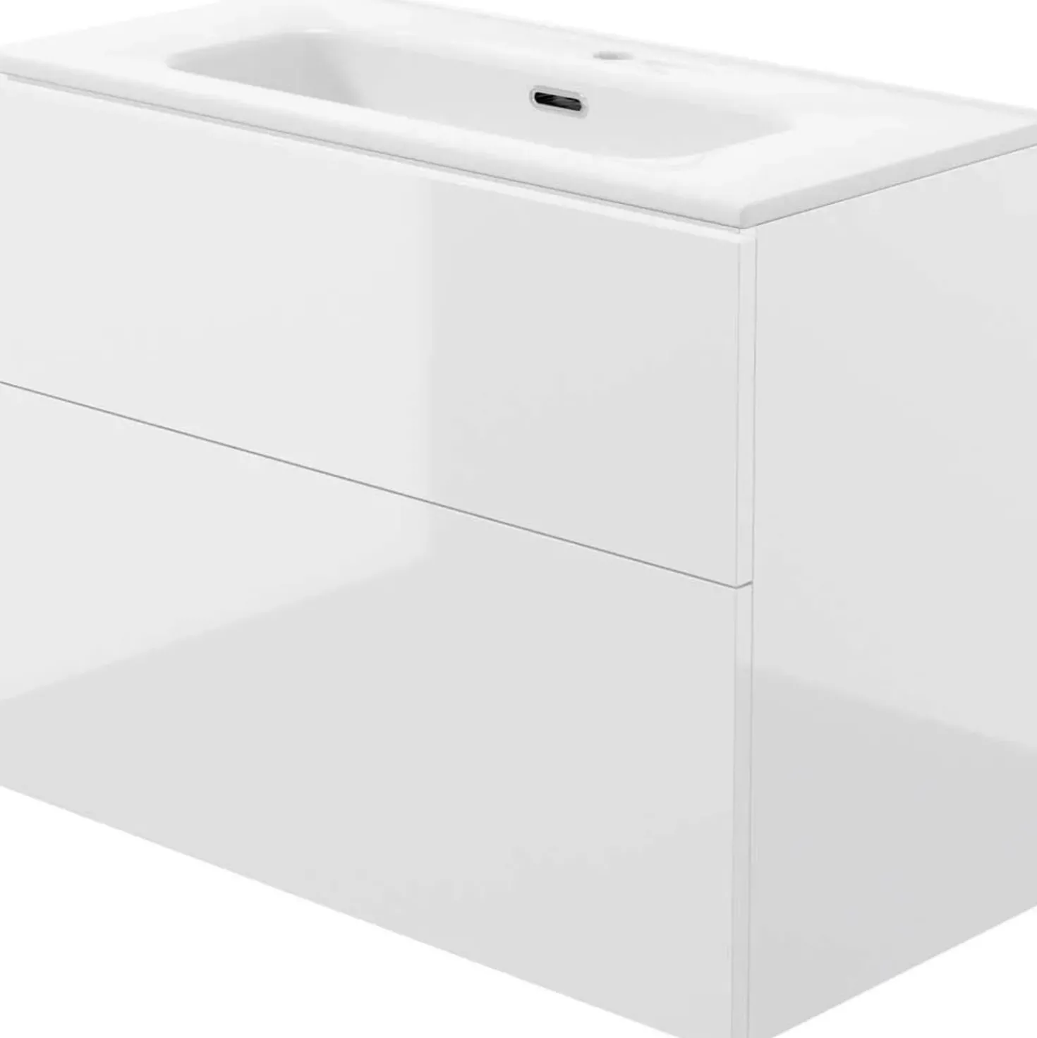 Mobile lavabo con lavabo Idrostile 800x600 mm bianco brillante