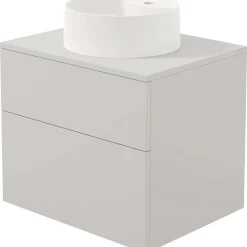 Mobile lavabo con lavabo granito Idrostile SlowMotion 600x520 mm cachemire