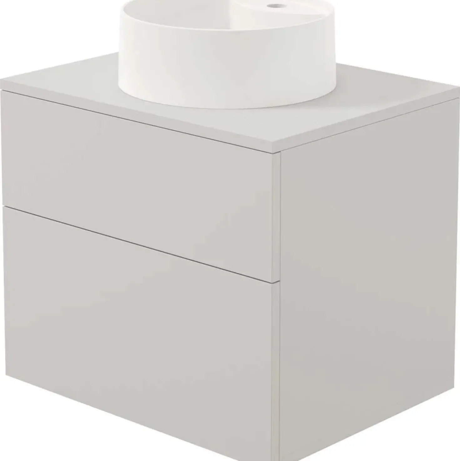 Mobile lavabo con lavabo granito Idrostile SlowMotion 600x520 mm cachemire