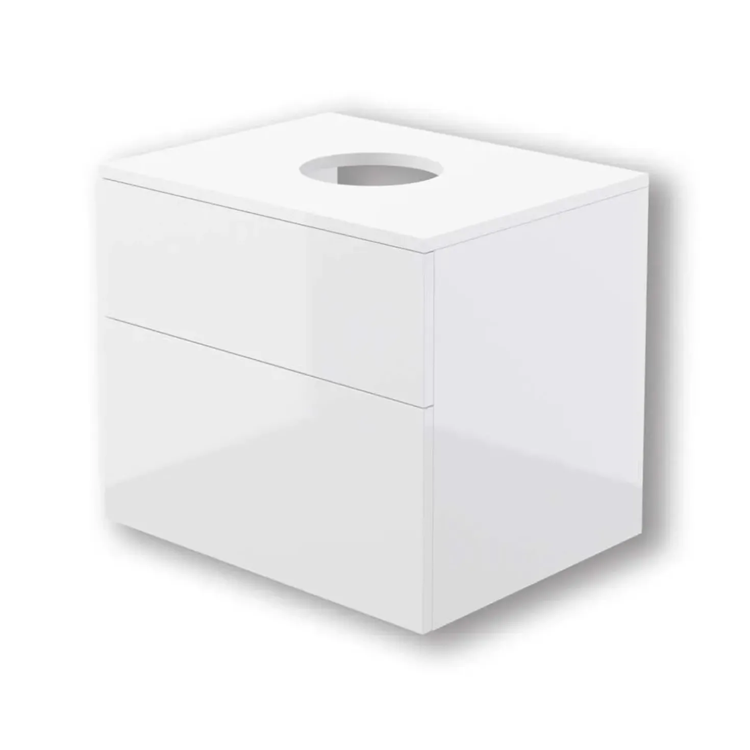 Mobile lavabo con piano Idrostile 600x520 mm bianco brillante