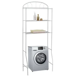 Mobile lavatrice in metallo con 3 ripiani 69x32 h.179 cm