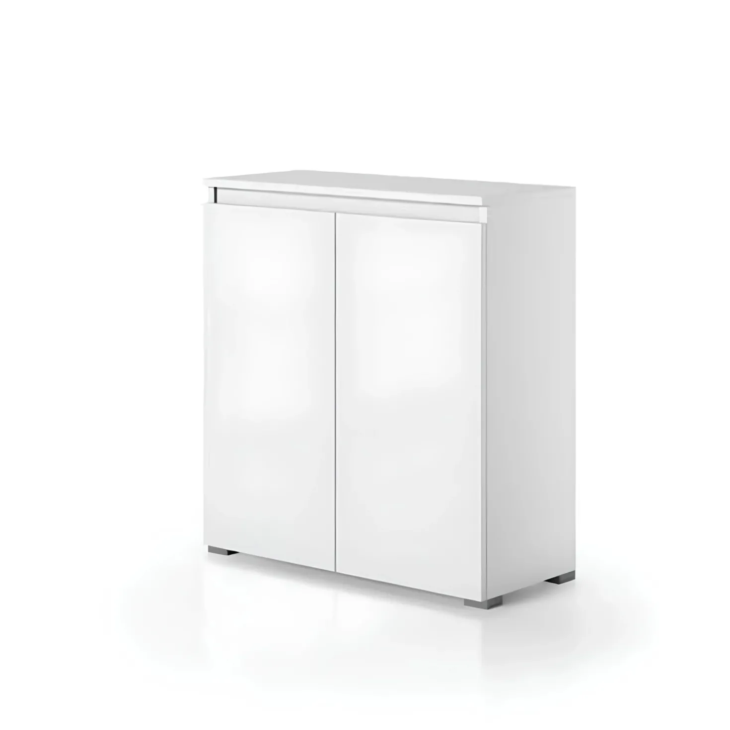 Mobile multiuso con 3 ripiani interni 80x37x102 cm bianco