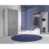 Mobile multiuso doppia anta 4 ripiani regolabili 195x90x45 cm cemento
