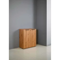 Mobiletto multiuso in truciolare 3 vani 87x72x35 cm quercia