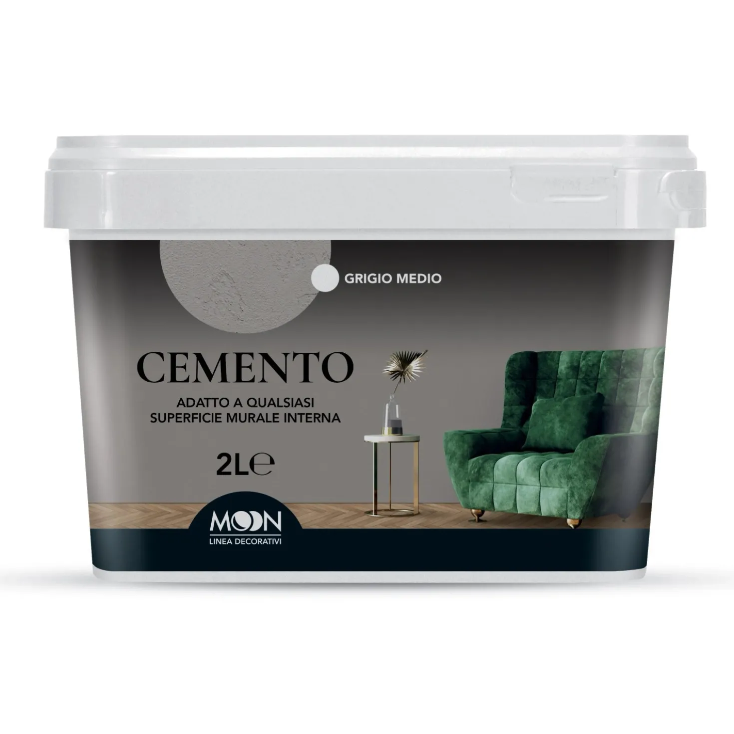 Moon decorativo effetto cemento Grigio Medio