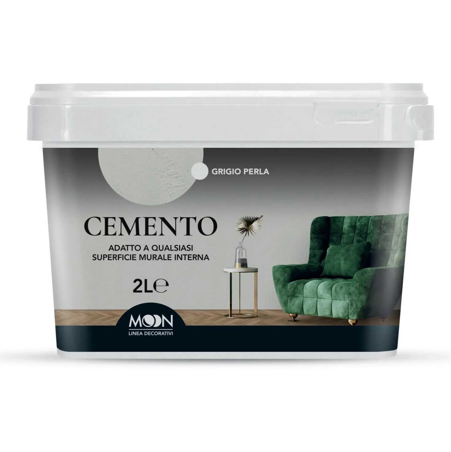 Moon decorativo effetto cemento Grigio Perla