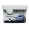 Moon decorativo Glitterato Bianco candido