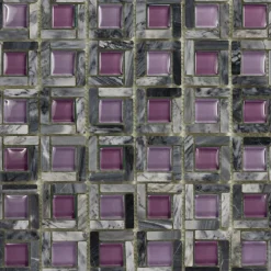 Mosaico decorativo Cesto deep violet 29,5 cm x 29,5 cm