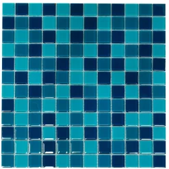 Mosaico decorativo Crystal blu marine 31,6 cm x 31,6 cm