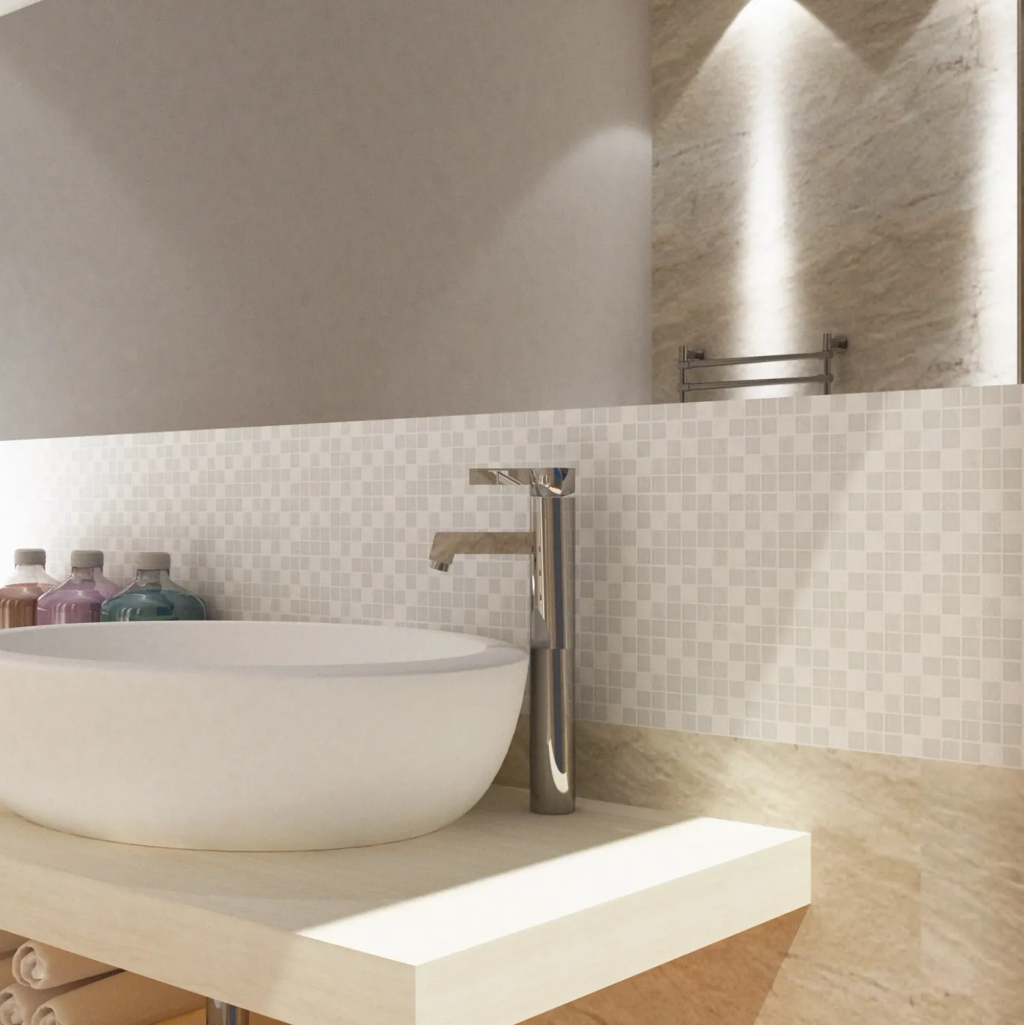Mosaico decorativo Mix biancoluce 30 cm x 30 cm