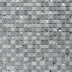 Mosaico Luserna Crystal cm 30x30 in pietra naturale e vetro