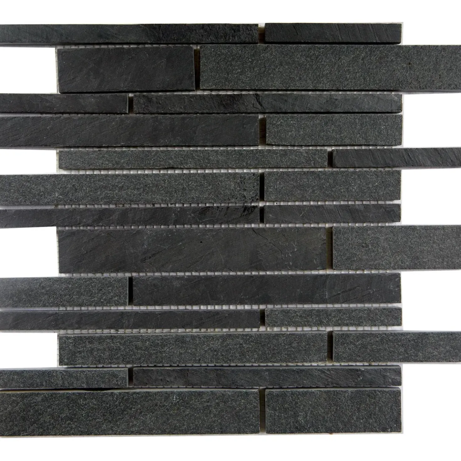 Mosaico Multilistello Ardesia cm 30,5x30,5 in pietra naturale