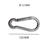 Moschettone inox 120 mm