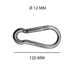 Moschettone inox 120 mm