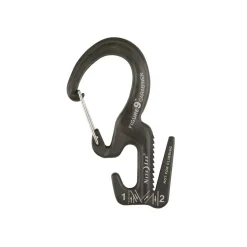 Moschettone Tendicorda in alluminio con chiusure in acciaio inox nero