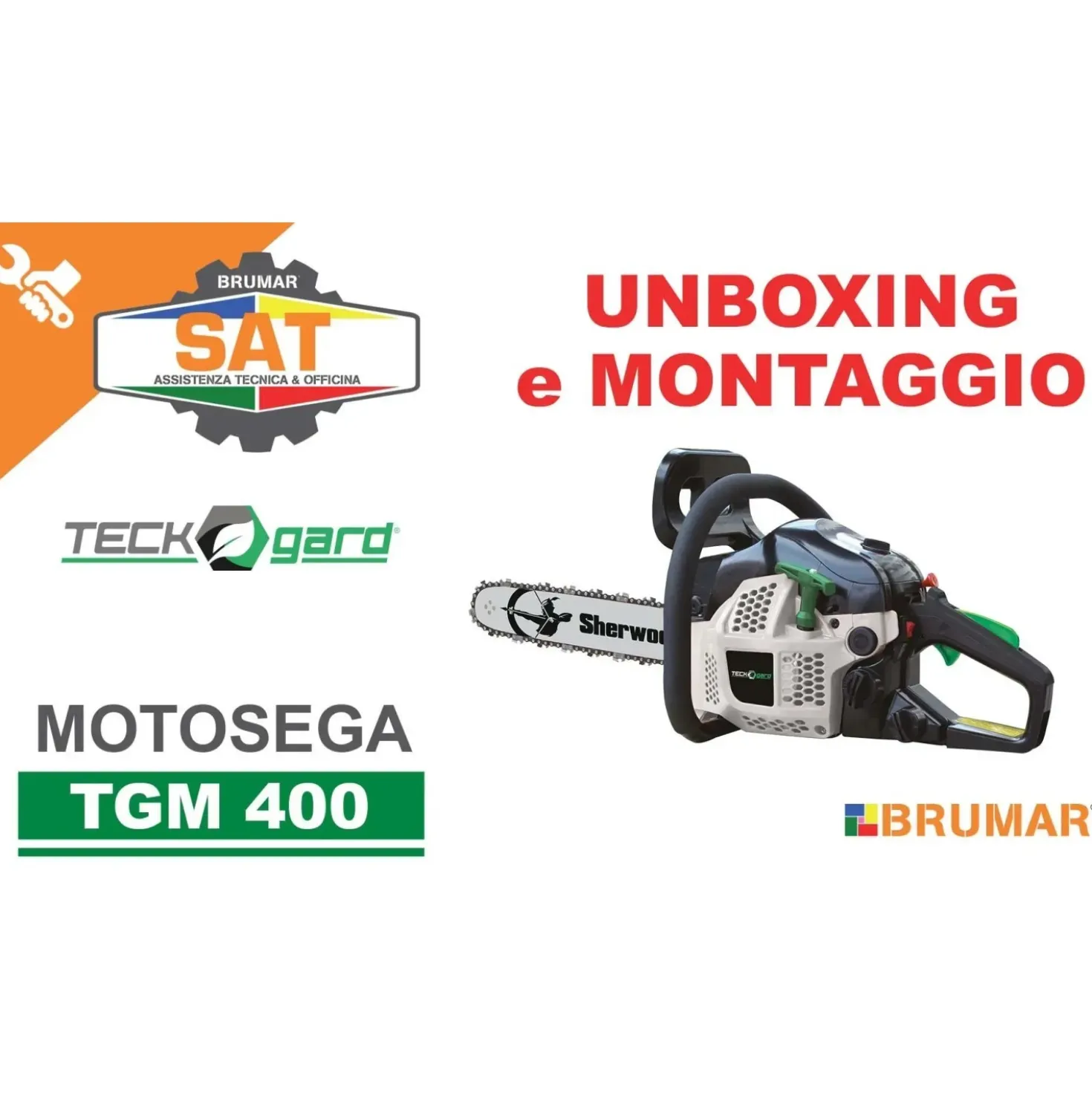 Motosega a scoppio TECKGARD TGM400 40 CC barra L 40 cm 1,3 kW