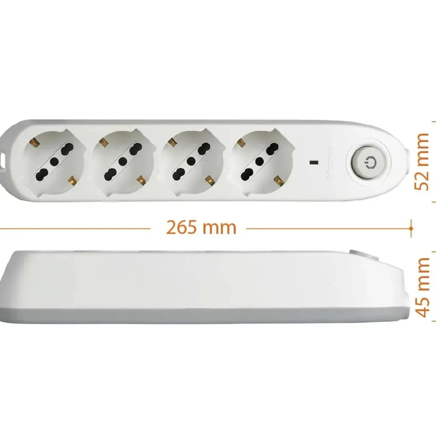 Multipresa 4 prese universali salvafulmine Bticino 3.500 W grigio