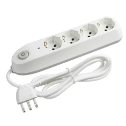 Multipresa 4 prese universali salvafulmine Bticino 3.500 W grigio