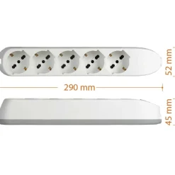Multipresa 5 prese universali Bticino Poker 3.500 W bianco