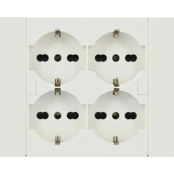 Multipresa da incasso quadra 4 prese bianco