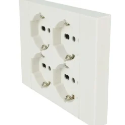 Multipresa da incasso quadra 4 prese bianco