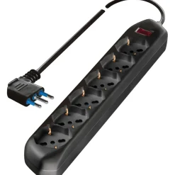 Multipresa multisize con 6 prese pluristandard 1,5 m cavo e interruttore di sicu