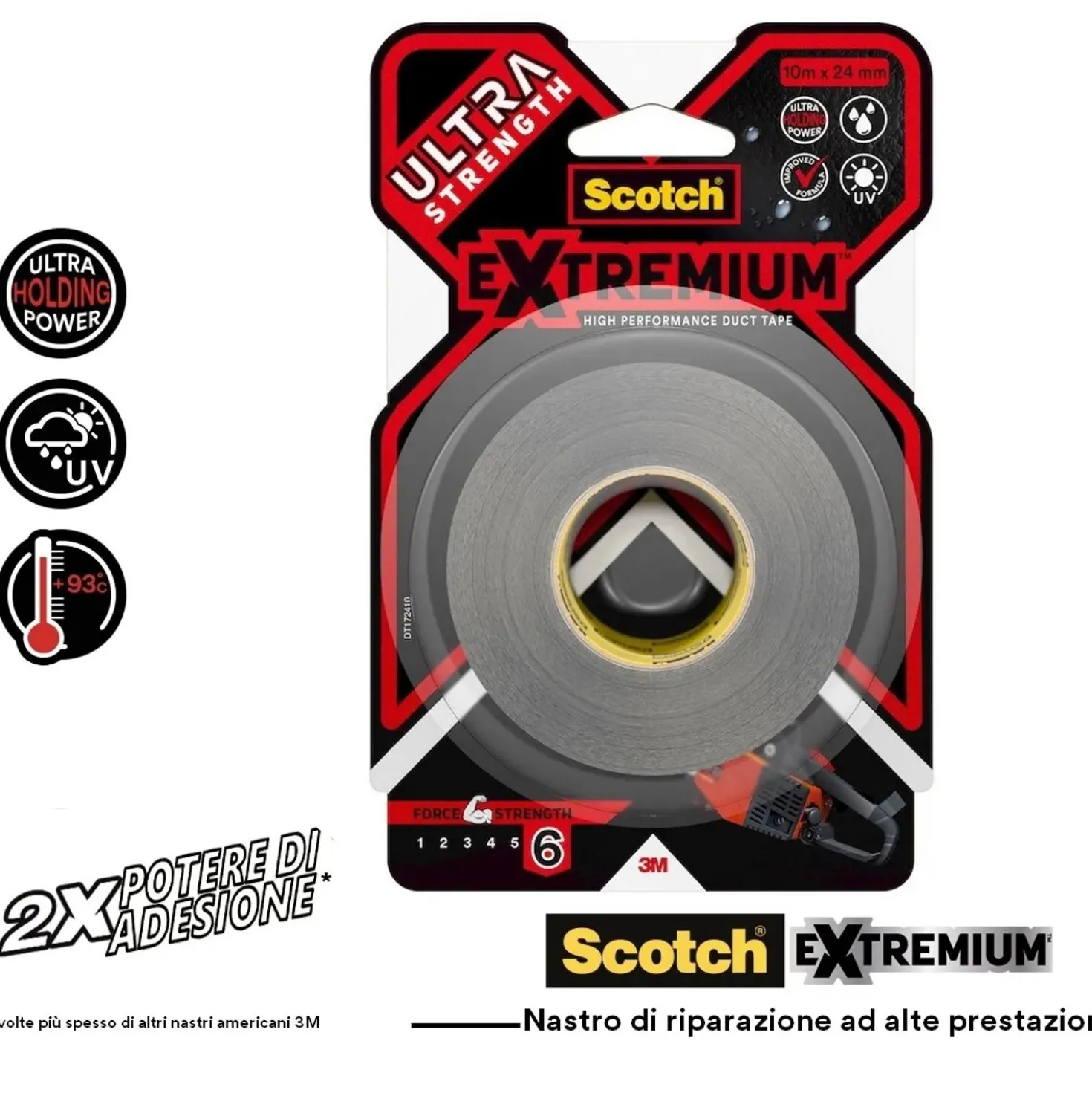 Nastro adesivo impermeabile Scotch® Extremium™ 24 mm x 10 m nero
