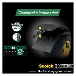 Nastro adesivo Scotch® Extremium™ All Weather 48 mm x 27 m nero